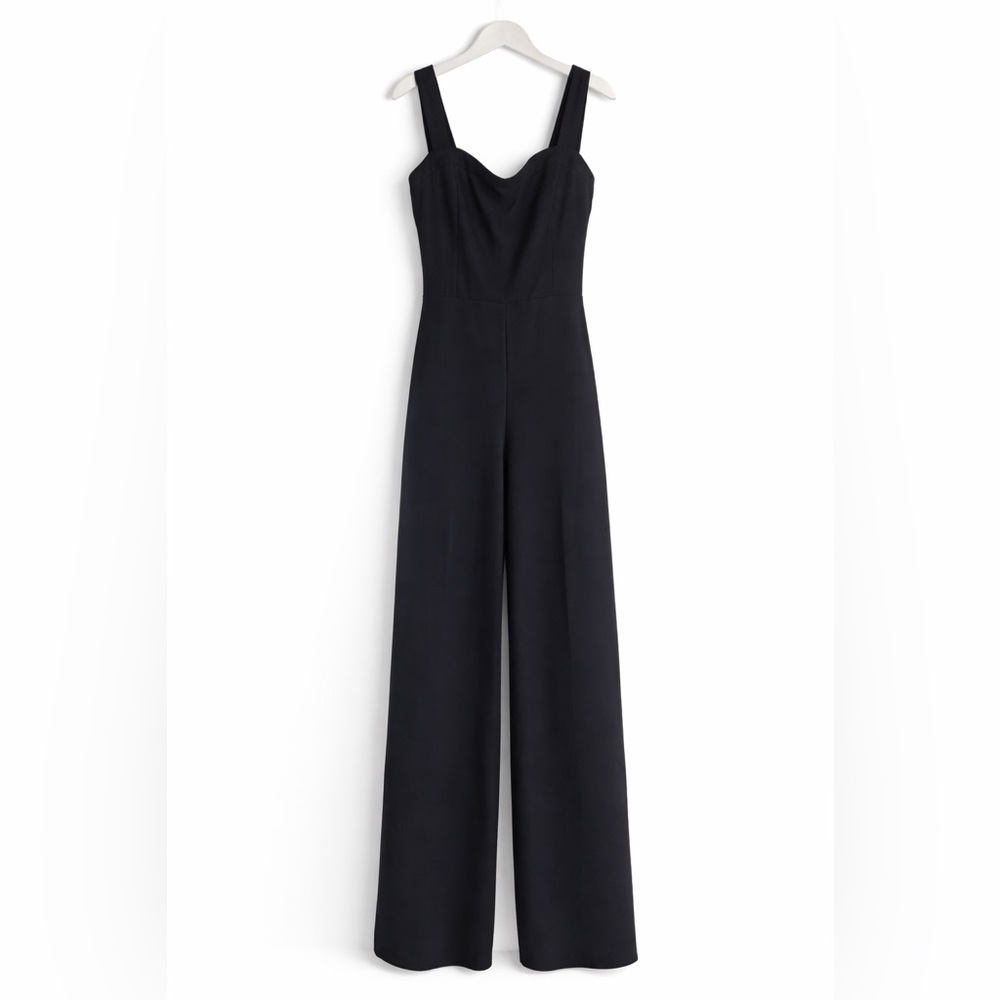 Abercrombie & Fitch Black Wide-Leg Jumpsuit